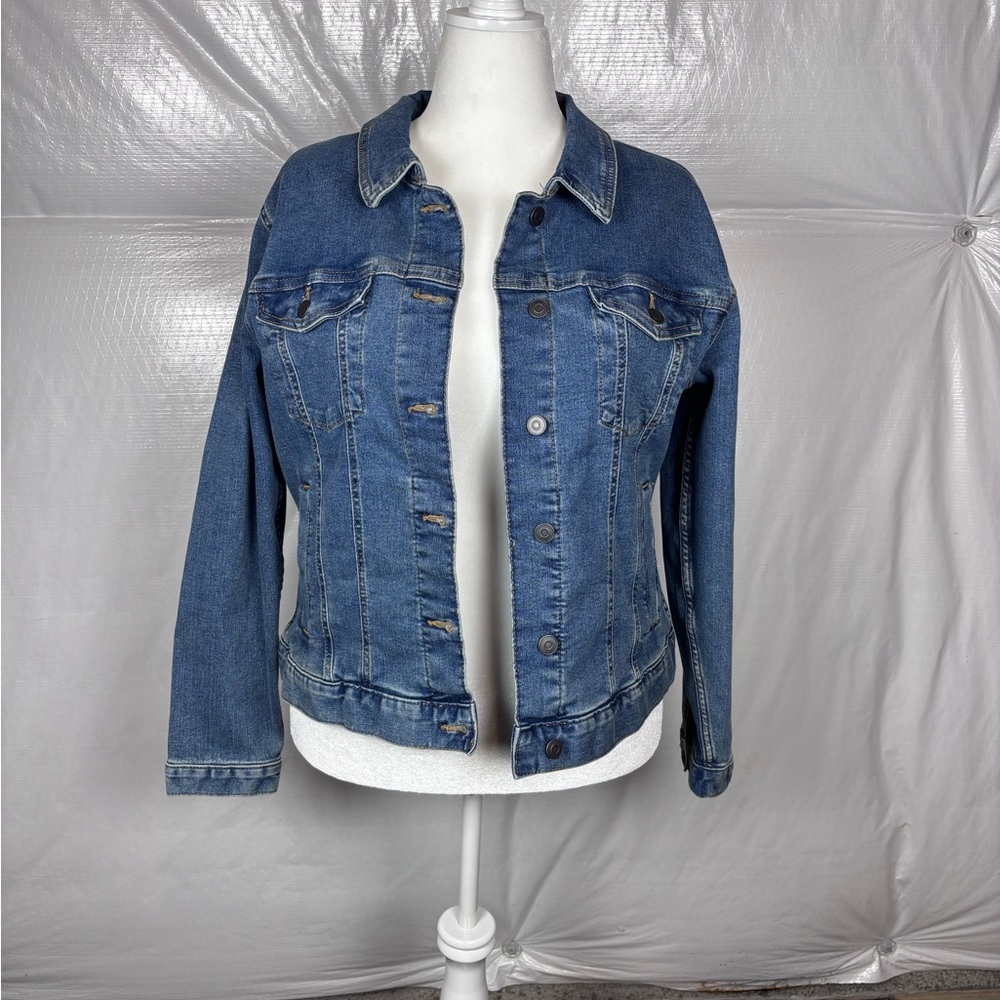 NWOT Time & Tru Classic Stretch Denim Jacket XL (16–18) — Excellent Pre-Owned